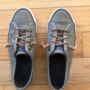 Sperry Casual Sneaker Shoe No Tie Leather Laces